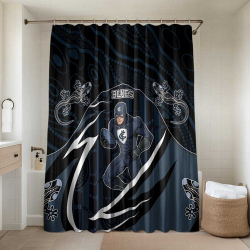 Carlton Navy Bathroom Set Captain With Aboriginal Art