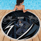 Carlton Navy Beach Blanket Captain With Aboriginal Art