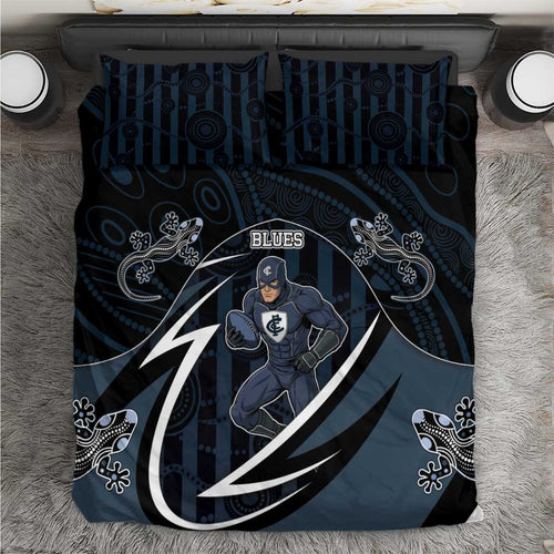 Carlton Navy Bedding Set Captain With Aboriginal Art