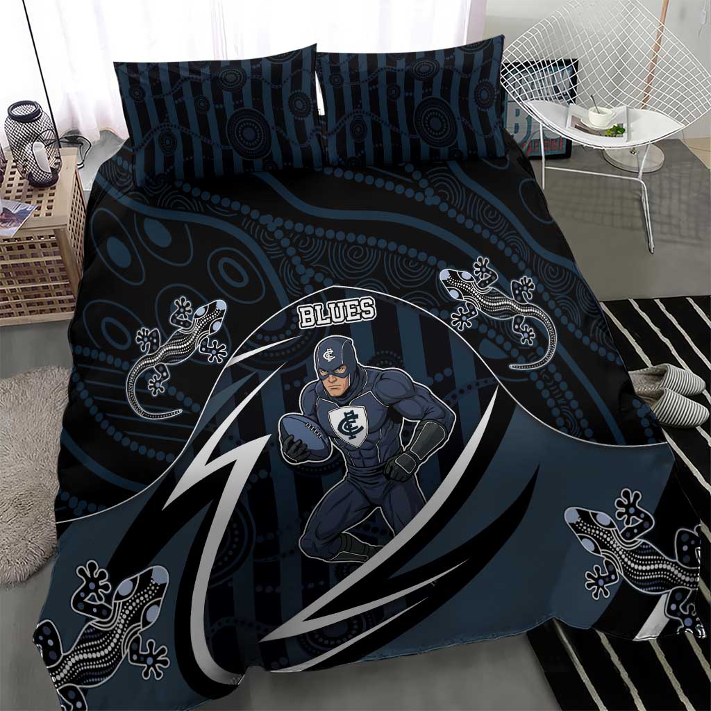 Carlton Navy Bedding Set Captain With Aboriginal Art