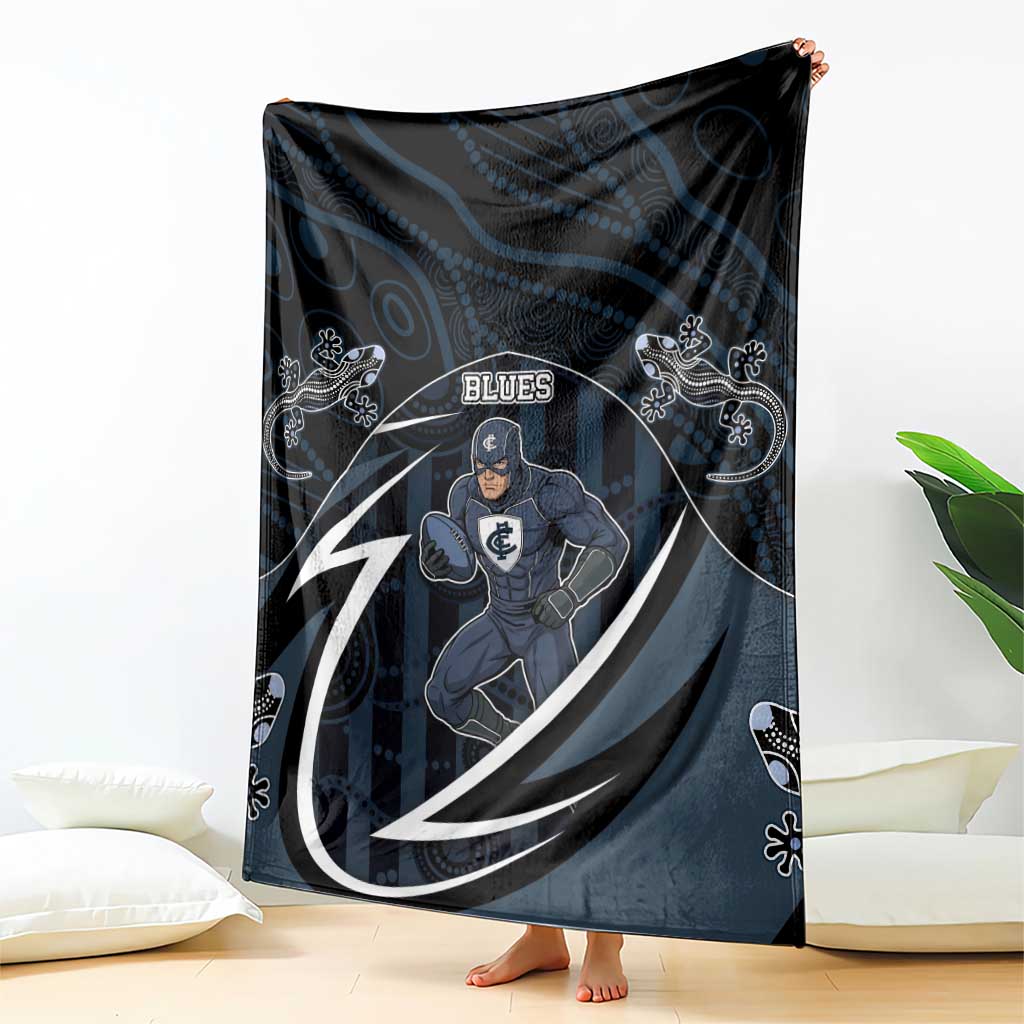 Carlton Navy Blanket Captain With Aboriginal Art