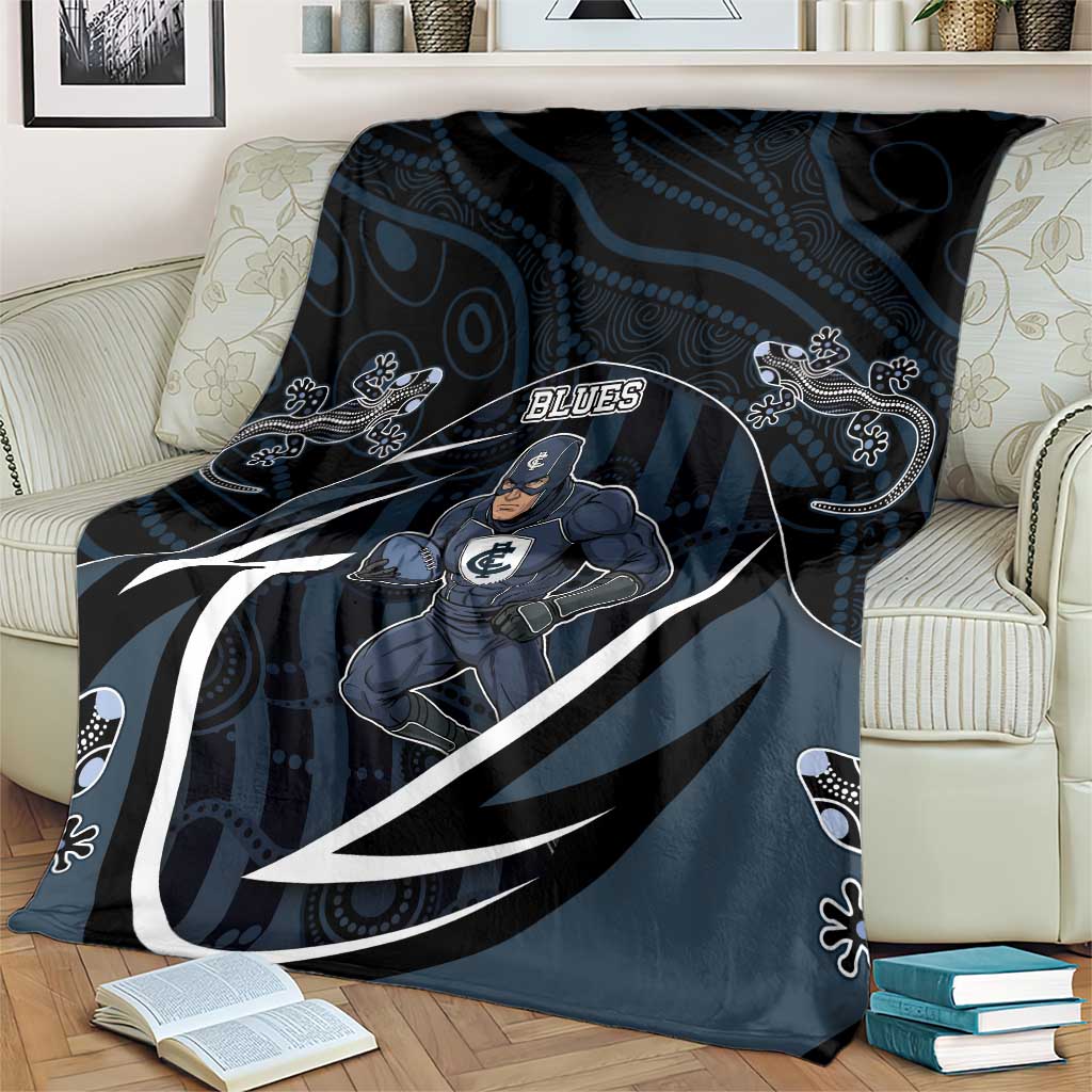 Carlton Navy Blanket Captain With Aboriginal Art
