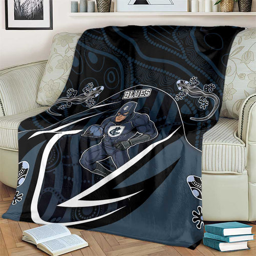 Carlton Navy Blanket Captain With Aboriginal Art