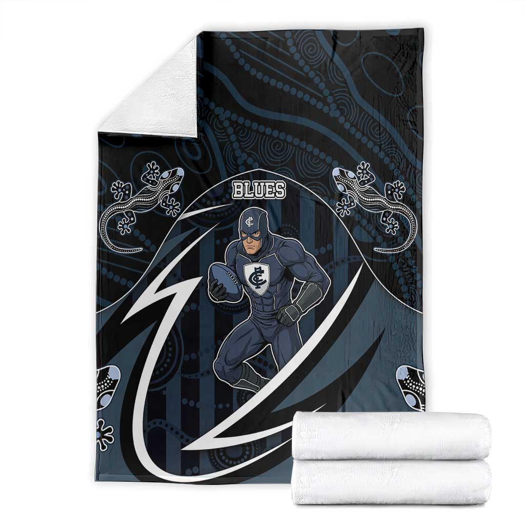 Carlton Navy Blanket Captain With Aboriginal Art