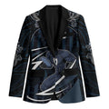 Custom Carlton Navy Blazer Captain With Aboriginal Art