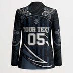Custom Carlton Navy Blazer Captain With Aboriginal Art