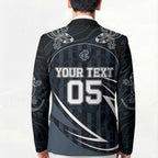 Custom Carlton Navy Blazer Captain With Aboriginal Art