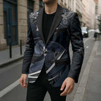 Custom Carlton Navy Blazer Captain With Aboriginal Art