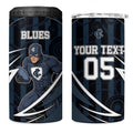 Custom Carlton Navy 4 in 1 Can Cooler Tumbler Captain With Aboriginal Art