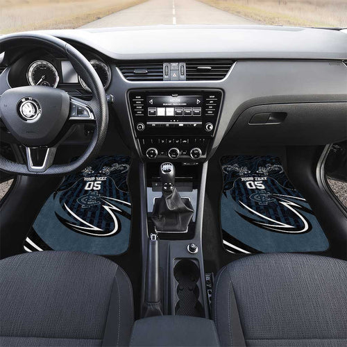Custom Carlton Navy Car Mats Captain With Aboriginal Art
