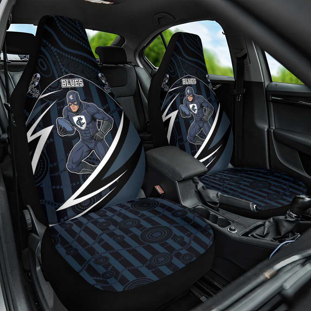Carlton Navy Car Seat Cover Captain With Aboriginal Art