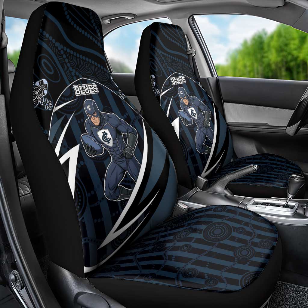 Carlton Navy Car Seat Cover Captain With Aboriginal Art