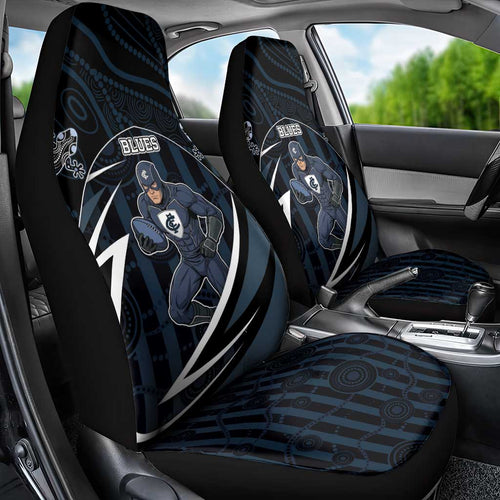 Carlton Navy Car Seat Cover Captain With Aboriginal Art
