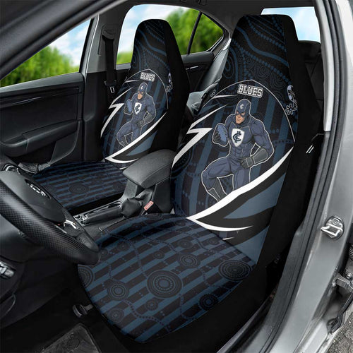 Carlton Navy Car Seat Cover Captain With Aboriginal Art