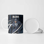 Custom Carlton Navy Ceramic Mug Captain With Aboriginal Art
