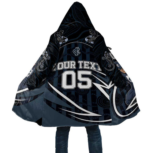 Custom Carlton Navy Cloak Captain With Aboriginal Art