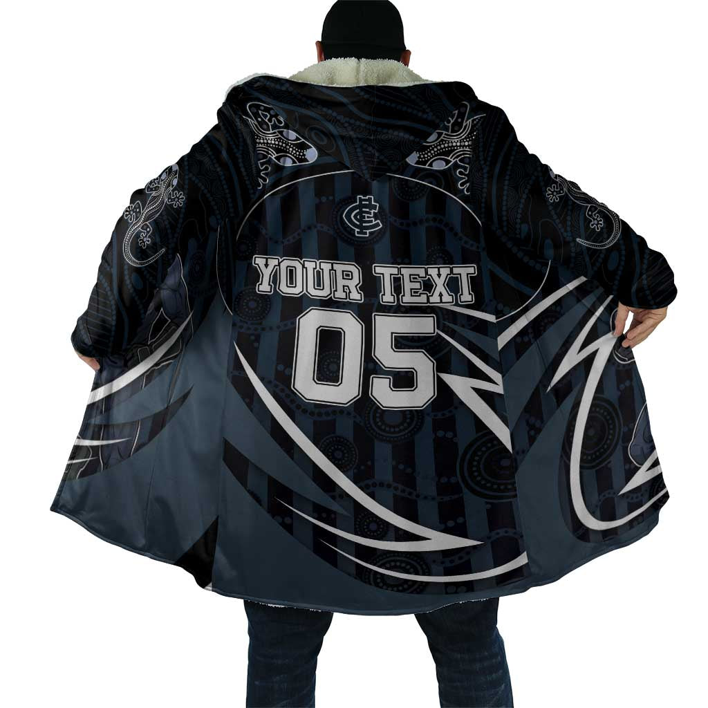 Custom Carlton Navy Cloak Captain With Aboriginal Art