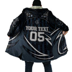 Custom Carlton Navy Cloak Captain With Aboriginal Art