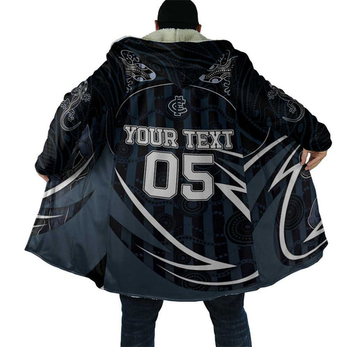 Custom Carlton Navy Cloak Captain With Aboriginal Art