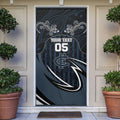 Custom Carlton Navy Door Cover Captain With Aboriginal Art