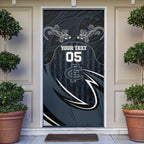 Custom Carlton Navy Door Cover Captain With Aboriginal Art
