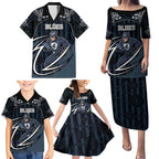Custom Carlton Navy Family Matching Puletasi and Hawaiian Shirt Captain With Aboriginal Art