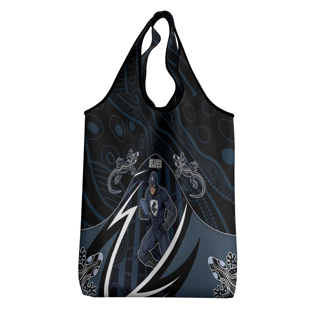 Carlton Navy Grocery Bag Captain With Aboriginal Art