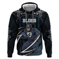 Custom Carlton Navy Hoodie Captain With Aboriginal Art