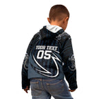 Custom Carlton Navy Kid Hoodie Captain With Aboriginal Art