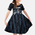 Custom Carlton Navy Kid Short Sleeve Dress Captain With Aboriginal Art