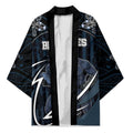 Custom Carlton Navy Kimono Captain With Aboriginal Art