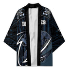 Custom Carlton Navy Kimono Captain With Aboriginal Art