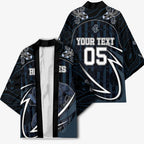 Custom Carlton Navy Kimono Captain With Aboriginal Art