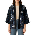 Custom Carlton Navy Kimono Captain With Aboriginal Art