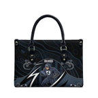 Carlton Navy Leather Bag Captain With Aboriginal Art
