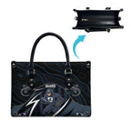 Carlton Navy Leather Bag Captain With Aboriginal Art