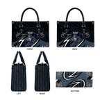 Carlton Navy Leather Bag Captain With Aboriginal Art