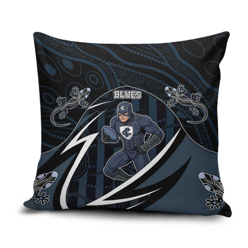 Carlton Navy Pillow Cover Captain With Aboriginal Art