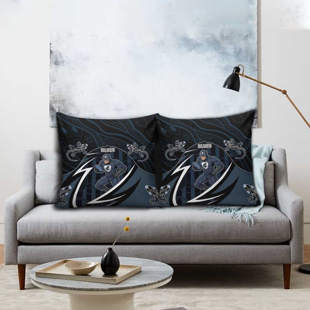 Carlton Navy Pillow Cover Captain With Aboriginal Art