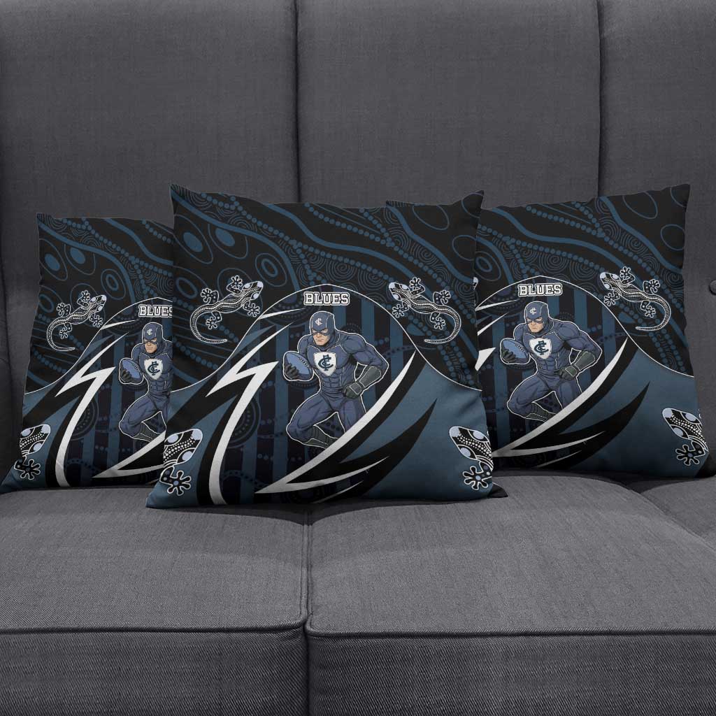 Carlton Navy Pillow Cover Captain With Aboriginal Art