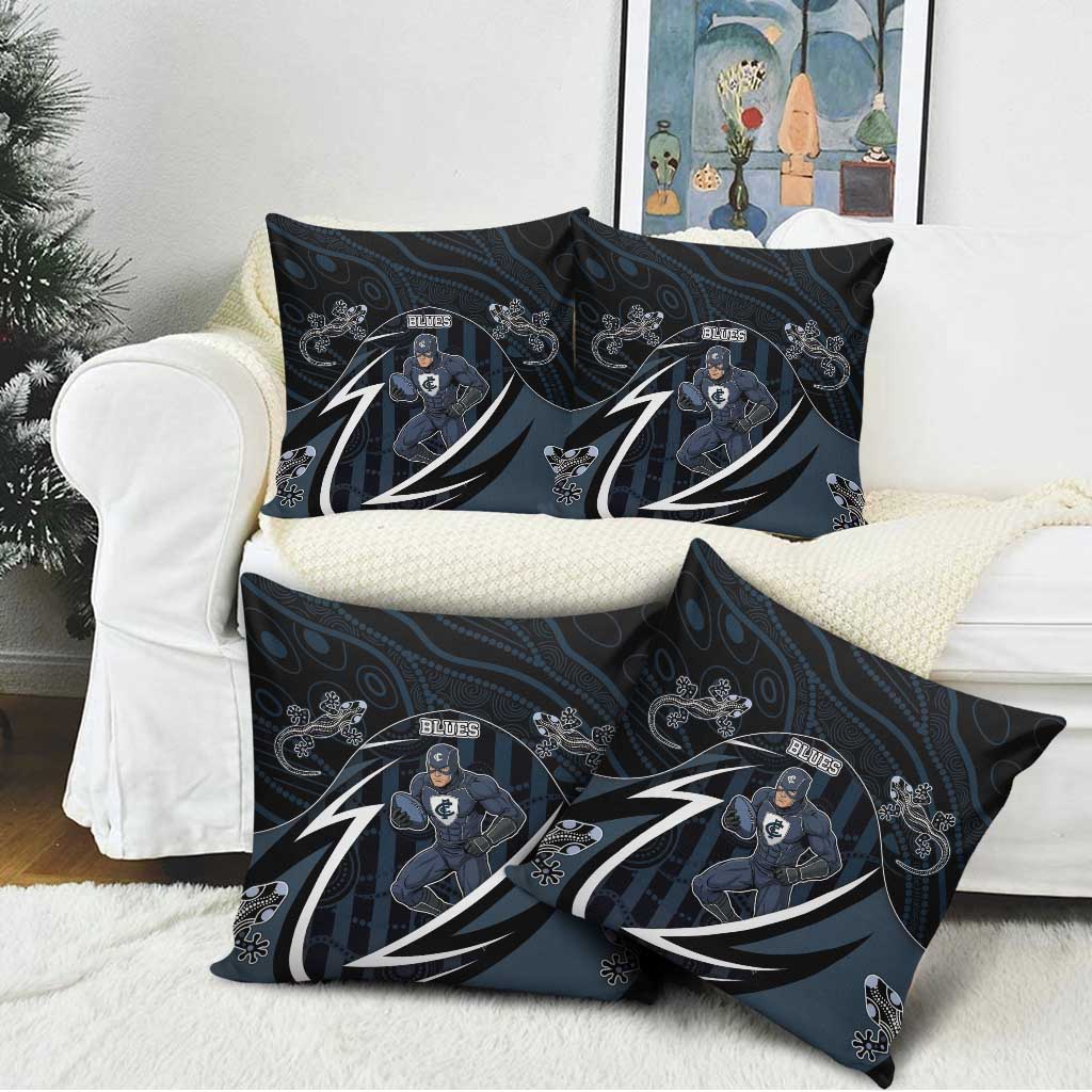 Carlton Navy Pillow Cover Captain With Aboriginal Art