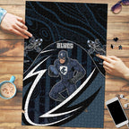 Carlton Navy Puzzle Captain With Aboriginal Art