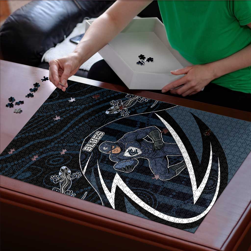 Carlton Navy Puzzle Captain With Aboriginal Art