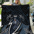 Carlton Navy Quilt Captain With Aboriginal Art