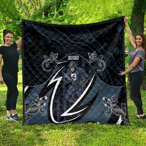 Carlton Navy Quilt Captain With Aboriginal Art