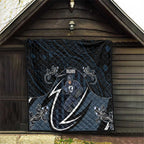 Carlton Navy Quilt Captain With Aboriginal Art