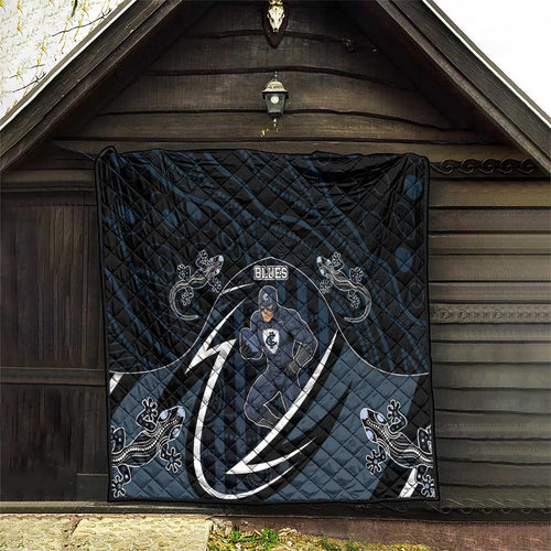Carlton Navy Quilt Captain With Aboriginal Art
