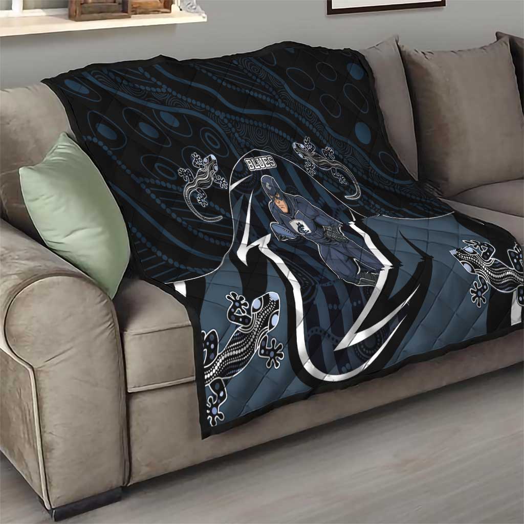Carlton Navy Quilt Captain With Aboriginal Art