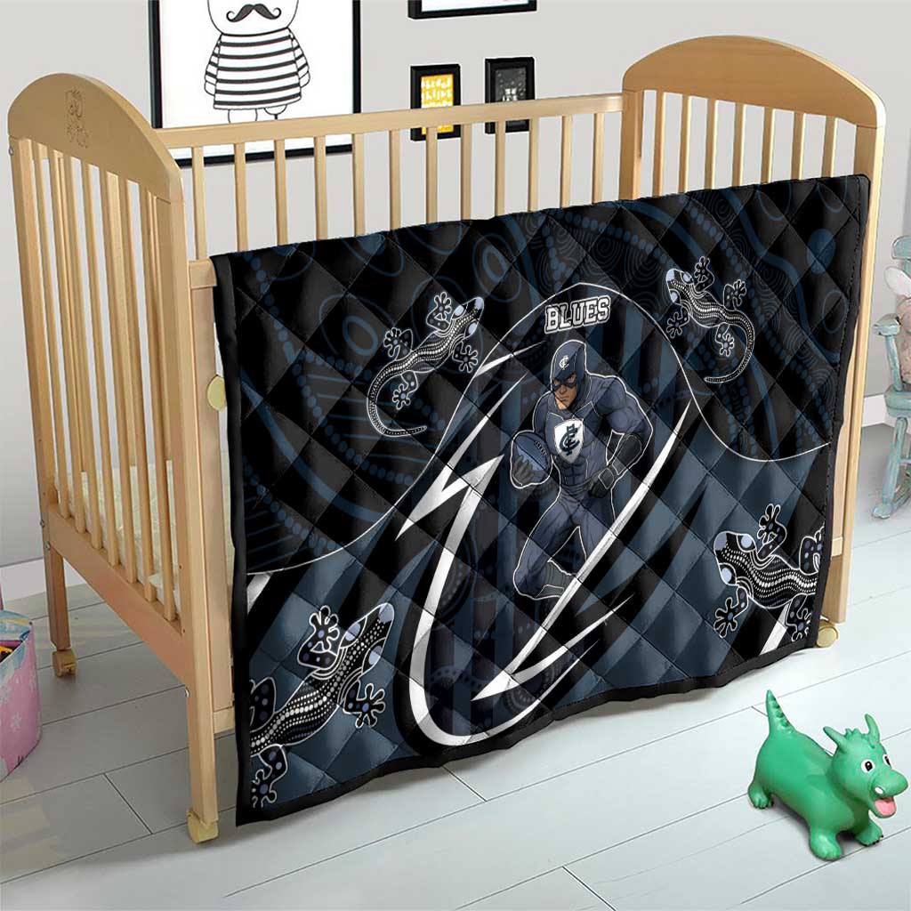 Carlton Navy Quilt Captain With Aboriginal Art