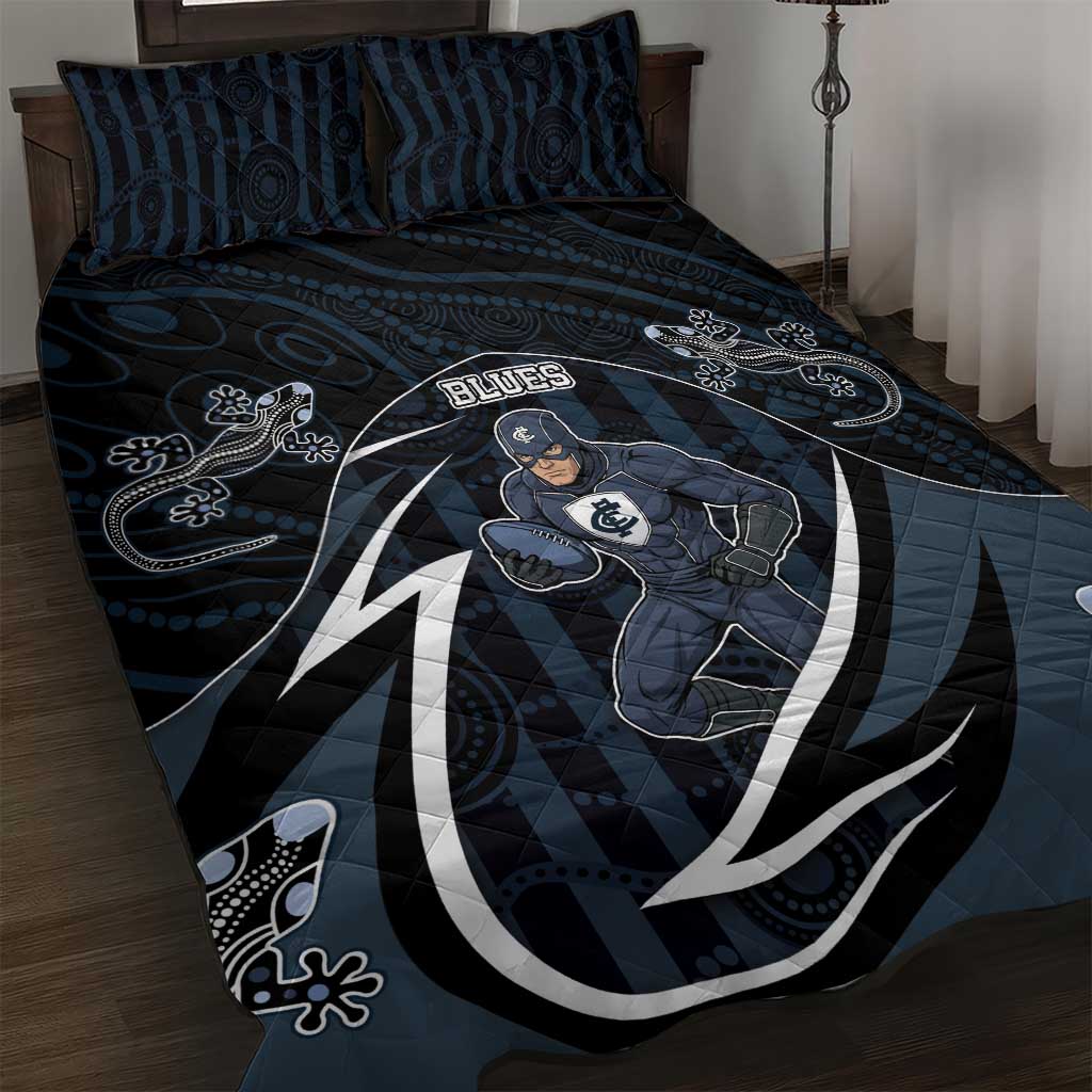Carlton Navy Quilt Bed Set Captain With Aboriginal Art